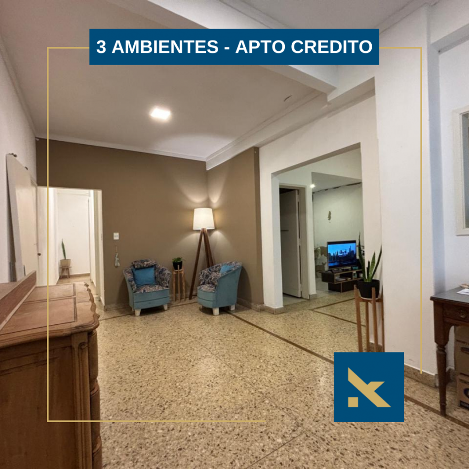 DEPARTAMENTO EN PLANTA BAJA - 3 AMBIENTES