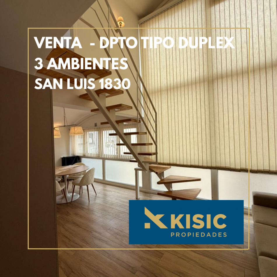 DEPARTAMENTO TIPO DUPLEX - 3 AMBIENTES