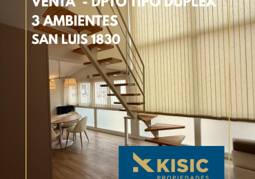 DEPARTAMENTO TIPO DUPLEX - 3 AMBIENTES